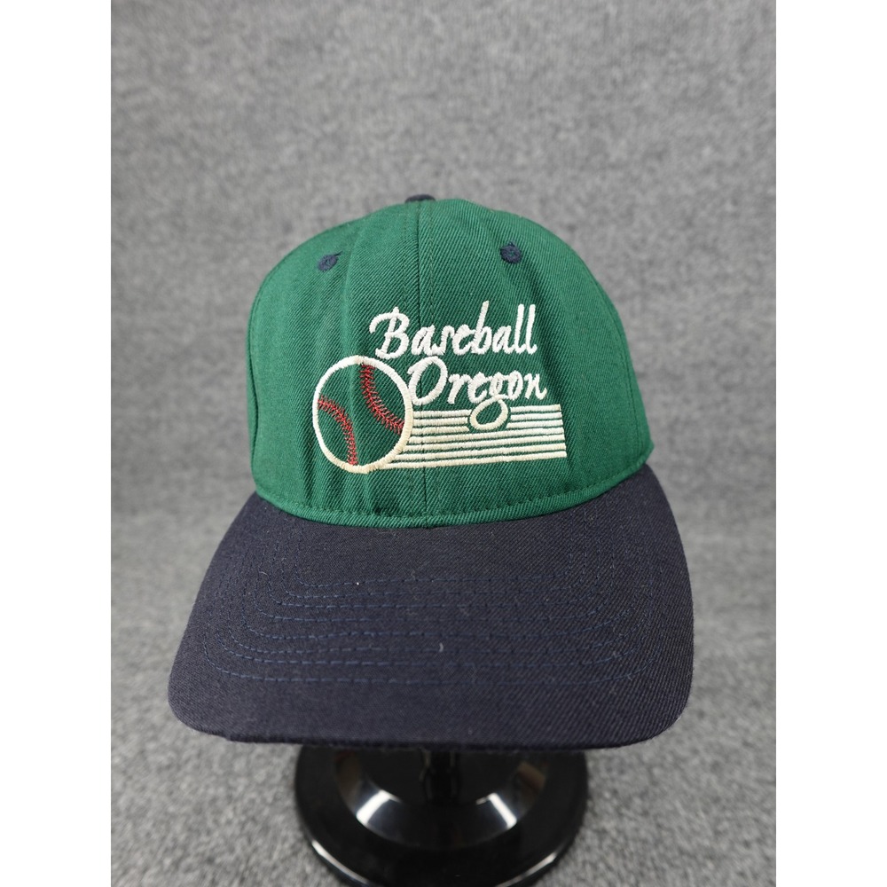 Ringor Baseball Cap Unisex OSFM Green Navy Oregon Baseball Snapback USA Made